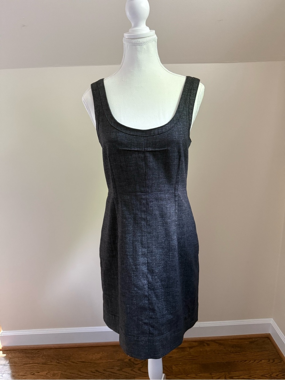 Theory Black and Silver Tweed Dress - Size 6